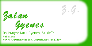 zalan gyenes business card